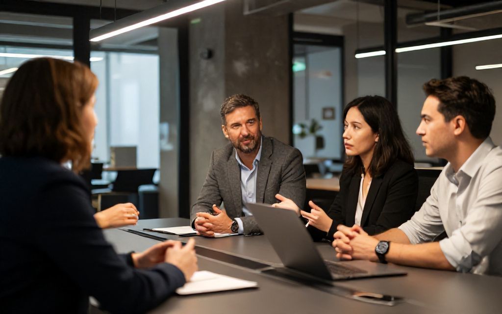 Strategiebesprechung im Team